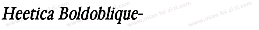 Heetica Boldoblique字体转换